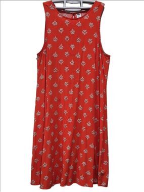 Old Navy Coral Floral Sleeveless Mini Dress - Vibrant Summer Swing Dress